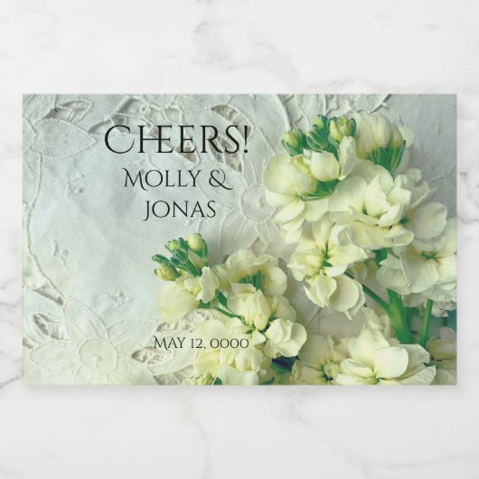  lacunes met witte leugenaars sparkling wijnetiket (Enkel label)