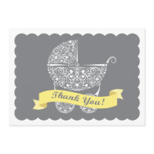 Lacy Baby Carriage Bedankt voor je opmerking Geel