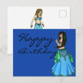 Lacy Belly Dancer Briefkaart (Voorkant / Achterkant)