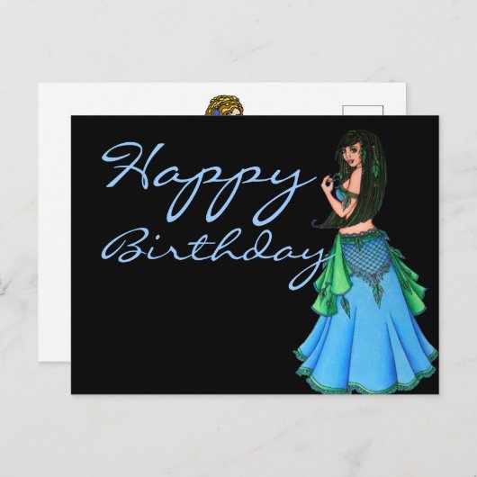 Lacy Belly Dancer Briefkaart (Voorkant / Achterkant)