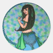 Lacy Belly Dancer Ronde Sticker (Voorkant)
