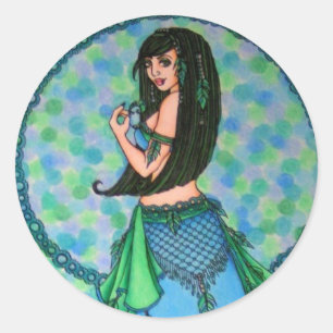 Lacy Belly Dancer Ronde Sticker