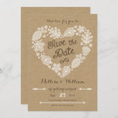 Lacy Bladeren - Wordt Verliefd en Reserveer de Dat Save The Date (Voorkant / Achterkant)