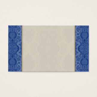 Lacy  Bloemen in Medium Blauw Visitekaartje