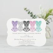 Lacy Corsets Lingerie Shower Kaart (Staand voorkant)