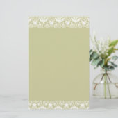 Lacy Damask Border Briefpapier (Staand voorkant)