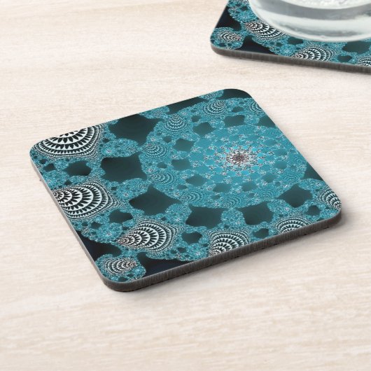 Lacy Doily in Blue Drankjes Onderzetter (Linkerzijde)