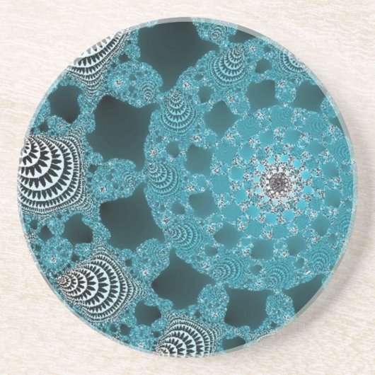 Lacy Doily in Blue Zandsteen Onderzetter (Voorkant)