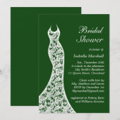 Lacy Emerald Green Bridal Shower Kaart (Voorkant / Achterkant)