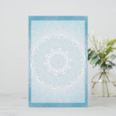 Lacy Flowers Mandala Briefpapier (Staand voorkant)