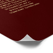 Lacy Gold 15-tafel-weddenschap Poster (Hoek)