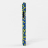 Lacy Gold Colour Circular Design op donkerblauw Case-Mate iPhone Case (Achterkant/rechts)