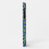 Lacy Gold Colour Circular Design op donkerblauw Case-Mate iPhone Case (Achterkant/links)