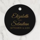 Lacy Gold Foil Floral Filigree Wedding Dank je Bedankjes Labels (Achterkant)