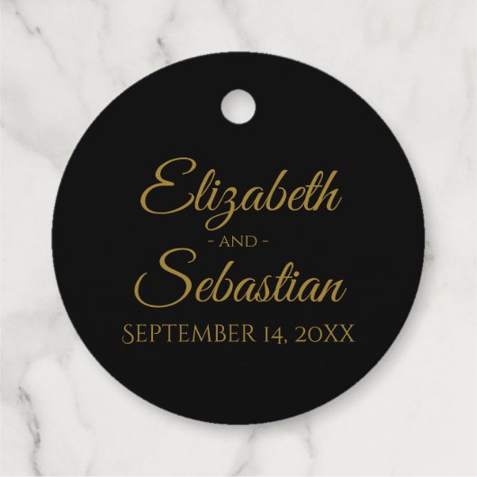 Lacy Gold Foil Floral Filigree Wedding Dank je Bedankjes Labels (Achterkant)