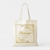 Lacy Gold Frills Elegant Bridesmaid Weddenschap Tote Bag (Achterkant)