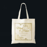 Lacy Gold Frills Elegant Maid of Honor Wedding Tote Bag<br><div class="desc">Deze canvas tas is het perfecte geschenk om haar te bedanken voor het feit dat ze de Maid of Honor is op je bruiloft. Het ontwerp is eenvoudig maar elegant met lacy gold curls en swirls. De titel luidt: Maid of Honor, met ruimte voor haar naam, de namen van het...</div>