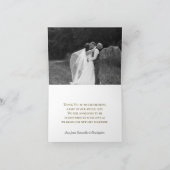 Lacy Gold Frills Elegante Marine Blauwe Trouwfoto Bedankkaart (Binnen)