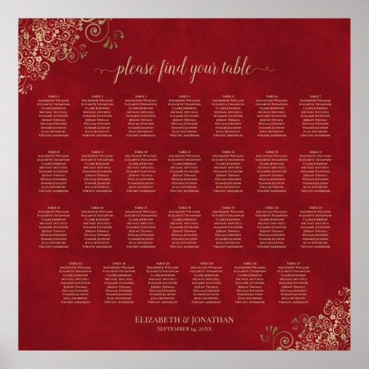 Lacy Gold op de Rode 27-tafel-weddenschapskaart Poster (Voorkant)