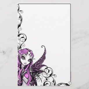 "Lacy" gothic Pink Valentijn Fairy Art Stationery Briefpapier