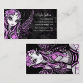 "Lacy" gothic Pink Valentijn Fairy Business Card Visitekaartje (Voorkant / Achterkant)