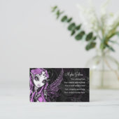 "Lacy" gothic Pink Valentijn Fairy Business Card Visitekaartje (Staand voorkant)
