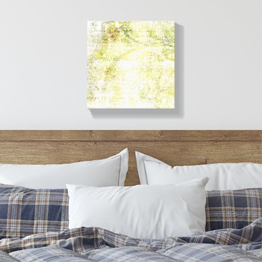 Lacy Green Abstract Canvas Afdruk (Insitu (Slaapkamer))