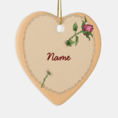 Lacy Heart Roos aangepaste ornamenten (Rechts)