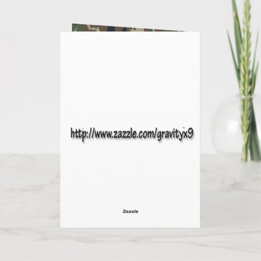 Lacy Heart voor Militaire Mam op Moederdag Kaart (Achterkant)