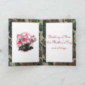 Lacy Heart voor Militaire Mam op Moederdag Kaart (Binnen)