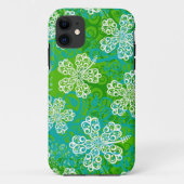 Lacy Hibiscus Pattern iPhone 5 Hoesje (Achterkant)