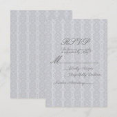 Lacy Lace Elegant Minimal RSVP antwoord (Voorkant / Achterkant)