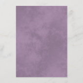 Lacy Lavender Calligraphy on White Wedding Details Informatiekaartje (Achterkant)