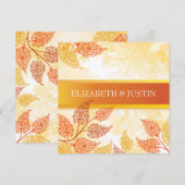 Lacy Leaves Fall Wedding Uitnodiging (Voorkant / Achterkant)