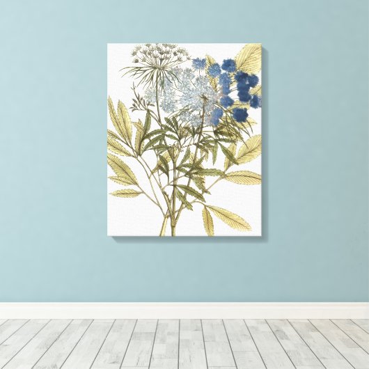 Lacy Leaves - Flowers en Greenery Canvas Afdruk (Insitu (Houten vloer))