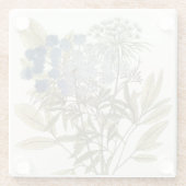 Lacy Leaves - Flowers en Greenery Glazen Onderzetter (Achterkant)