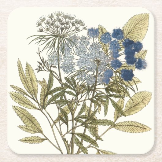 Lacy Leaves - Flowers en Greenery Kartonnen Onderzetters (Voorkant)