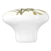 Lacy Leaves - Flowers en Greenery Keramische Knop (Zijkant)