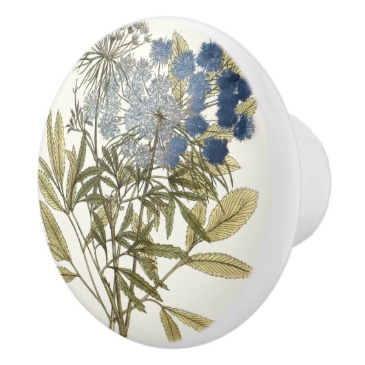 Lacy Leaves - Flowers en Greenery Keramische Knop (Rechts)