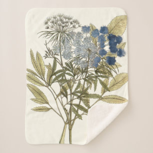 Lacy Leaves - Flowers en Greenery Sherpa Deken