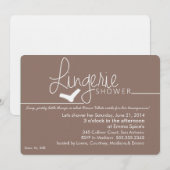 Lacy, Little Lingerie Shower Invitation Kaart (Voorkant / Achterkant)