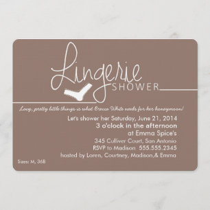 Lacy, Little Lingerie Shower Invitation Kaart