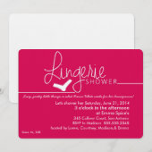 Lacy, Little Lingerie Shower Invitation Kaart (Voorkant / Achterkant)