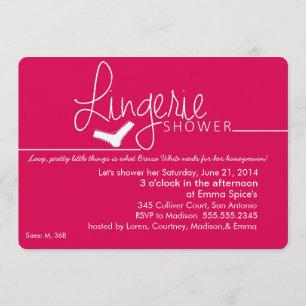 Lacy, Little Lingerie Shower Invitation Kaart