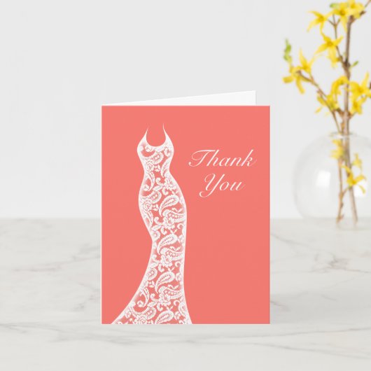 Lacy Living Coral Hartelijk dank Kaart (Gele Bloem)