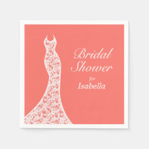 Lacy Living Coral Vrijgezellenfeest Napkin