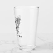 Lacy look Silver Personalized Butterfly Tumbler (Links)