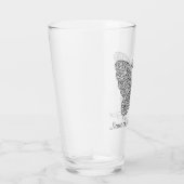 Lacy look Silver Personalized Butterfly Tumbler (Rechts)