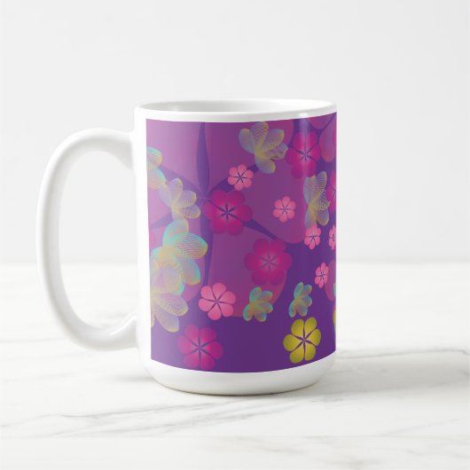 Lacy Lotus Paarse Koffiemok (Links)