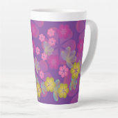 Lacy Lotus Paarse Latte Mok (Rechterhoek)
